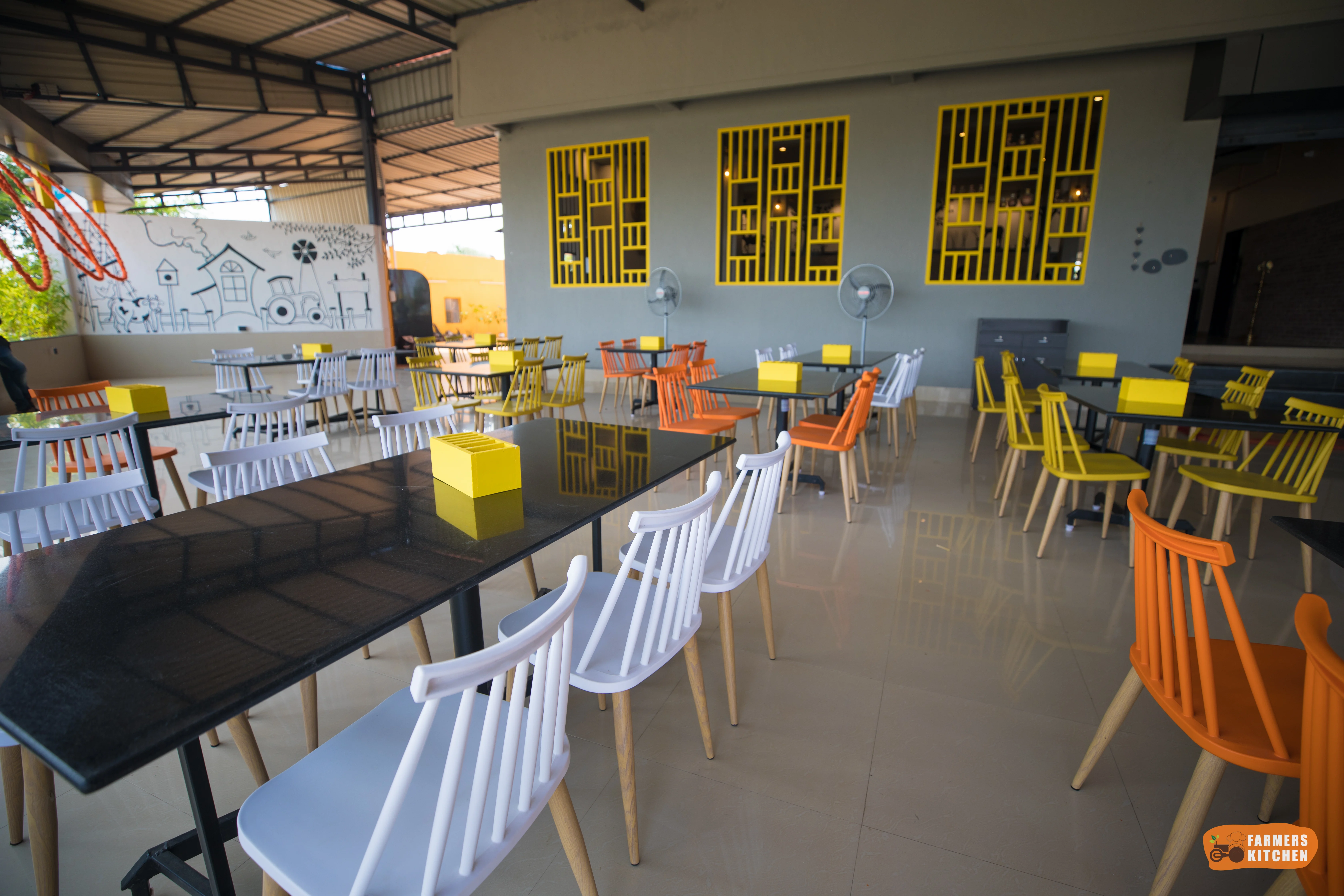 The Farmer's Kitchen Shirwal restaurant - warm dining atmosphere