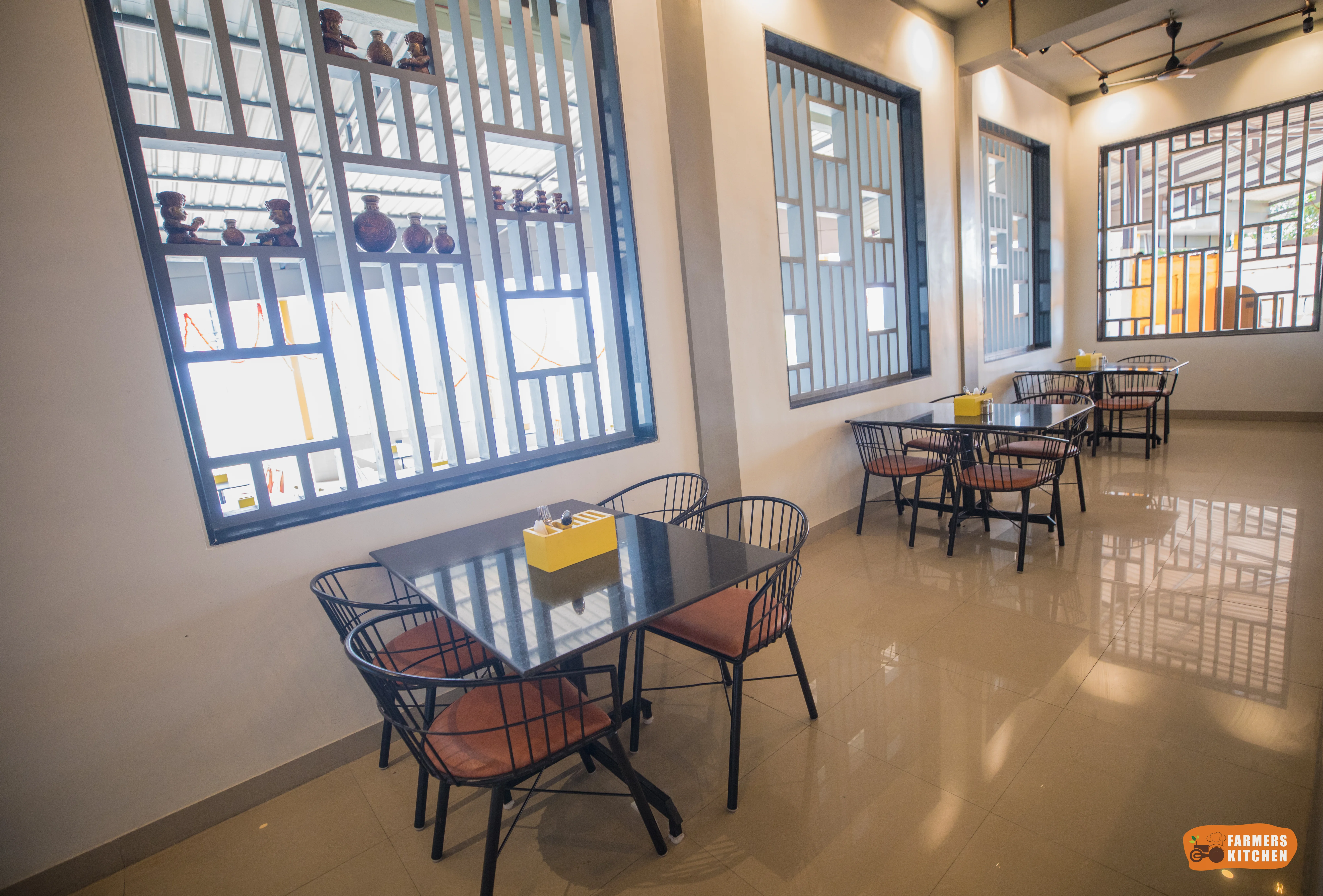 Family dining ambience with warm lighting and cozy seating