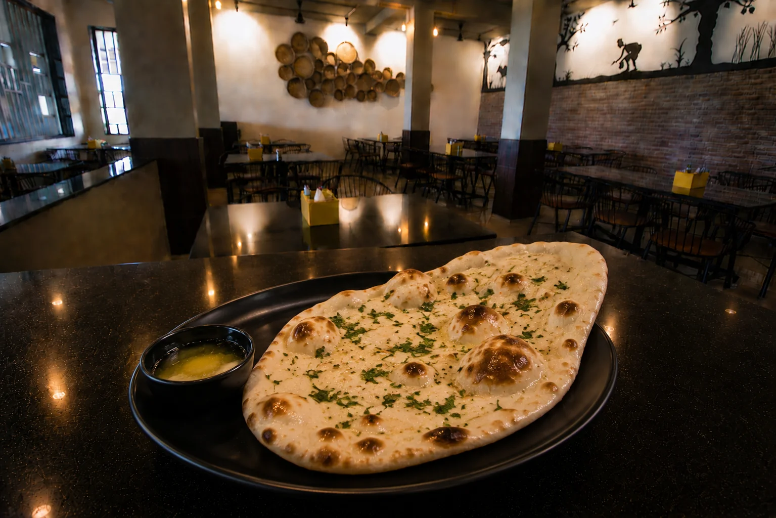 Naan - Veg dish at The Farmer's Kitchen Shirwal